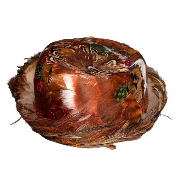 🆕 Vintage Feather 50s Fedora Panama Sun Hat Sears Milliner Roebuck USA Hipster - Picture 3 of 12